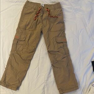Circo Kids Tan Cargo Pants with Orange Accents - size 4-5